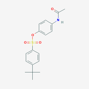 molecular formula C18H21NO4S B310848 4-(Acetylamino)phenyl 4-tert-butylbenzenesulfonate 