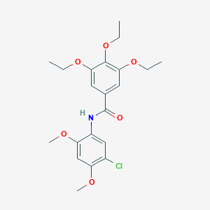 molecular formula C21H26ClNO6 B310850 N-(5-chloro-2,4-dimethoxyphenyl)-3,4,5-triethoxybenzamide 