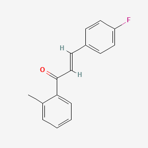 molecular formula C16H13FO B3108523 (2E)-3-(4-Fluorophenyl)-1-(2-methylphenyl)prop-2-en-1-one CAS No. 1663469-46-2