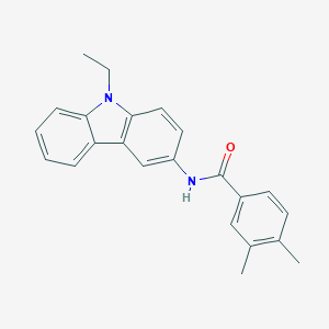 molecular formula C23H22N2O B310853 N-(9-ethyl-9H-carbazol-3-yl)-3,4-dimethylbenzamide 