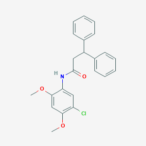 molecular formula C23H22ClNO3 B310854 N-(5-chloro-2,4-dimethoxyphenyl)-3,3-diphenylpropanamide 