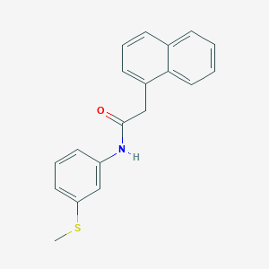 molecular formula C19H17NOS B310856 N-[3-(methylsulfanyl)phenyl]-2-(1-naphthyl)acetamide 