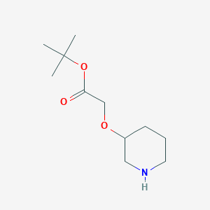 molecular formula C11H21NO3 B3108567 Tert-butyl 2-(piperidin-3-yloxy)acetate CAS No. 166953-53-3