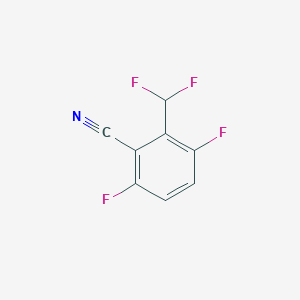molecular formula C8H3F4N B3108601 2-(Difluoromethyl)-3,6-difluorobenzonitrile CAS No. 1672663-80-7