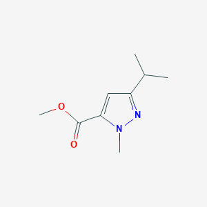 molecular formula C9H14N2O2 B3108613 methyl 3-isopropyl-1-methyl-1H-pyrazole-5-carboxylate CAS No. 167408-66-4