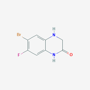 molecular formula C8H6BrFN2O B3108616 6-Bromo-7-fluoro-3,4-dihydroquinoxalin-2(1H)-one CAS No. 167415-29-4