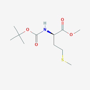 molecular formula C11H21NO4S B3108624 methyl (2R)-2-{[(tert-butoxy)carbonyl]amino}-4-(methylsulfanyl)butanoate CAS No. 167417-30-3