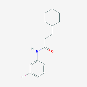 molecular formula C15H20FNO B310863 3-cyclohexyl-N-(3-fluorophenyl)propanamide 