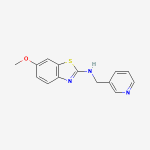 molecular formula C14H13N3OS B3108644 6-methoxy-N-(pyridin-3-ylmethyl)-1,3-benzothiazol-2-amine CAS No. 16763-15-8