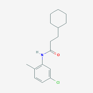 molecular formula C16H22ClNO B310865 N-(5-chloro-2-methylphenyl)-3-cyclohexylpropanamide 