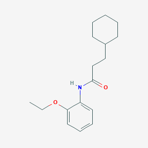 molecular formula C17H25NO2 B310866 3-cyclohexyl-N-(2-ethoxyphenyl)propanamide 