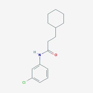 molecular formula C15H20ClNO B310868 N-(3-chlorophenyl)-3-cyclohexylpropanamide 