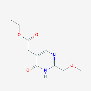 Ethyl [4-hydroxy-2-(methoxymethyl)-pyrimidin-5-yl]acetate