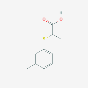 molecular formula C10H12O2S B3108709 2-[(3-Methylphenyl)sulfanyl]propanoic acid CAS No. 16799-09-0