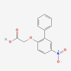 molecular formula C14H11NO5 B3108718 [(5-硝基联苯-2-基)氧基]乙酸 CAS No. 168094-50-6