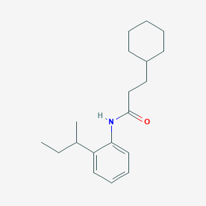 molecular formula C19H29NO B310872 N-(2-sec-butylphenyl)-3-cyclohexylpropanamide 
