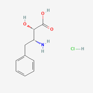 molecular formula C10H14ClNO3 B3108740 (2S,3R)-3-amino-2-hydroxy-4-phenylbutanoic acid hydrochloride CAS No. 168200-97-3
