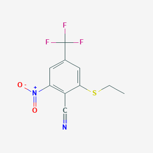 2-(Ethylthio)-6-nitro-4-(trifluoromethyl)benzonitrile