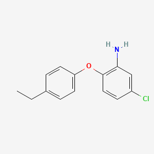 molecular formula C14H14ClNO B3108780 5-氯-2-(4-乙基苯氧基)苯胺 CAS No. 16859-64-6