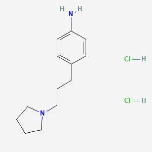 molecular formula C13H22Cl2N2 B3108807 4-[3-(Pyrrolidin-1-yl)propyl]aniline dihydrochloride CAS No. 168897-23-2