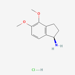 molecular formula C11H16ClNO2 B3108813 (r)-4,5-二甲氧基-2,3-二氢-1h-茚-1-胺盐酸盐 CAS No. 168902-73-6