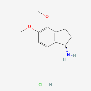 molecular formula C11H16ClNO2 B3108819 (s)-4,5-Dimethoxy-2,3-dihydro-1h-inden-1-amine hydrochloride CAS No. 168902-74-7