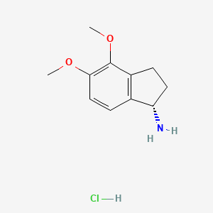 molecular formula C11H16ClNO2 B3108819 (S)-4,5-二甲氧基-2,3-二氢-1H-茚-1-胺盐酸盐 CAS No. 168902-74-7