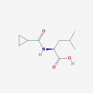 molecular formula C10H17NO3 B3108831 (2S)-2-(cyclopropylformamido)-4-methylpentanoic acid CAS No. 168980-10-7