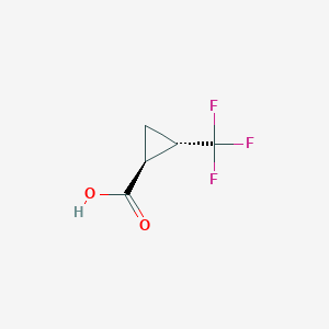 molecular formula C5H5F3O2 B3108843 (1S,2S)-2-(trifluoromethyl)cyclopropane-1-carboxylic acid CAS No. 1690037-61-6