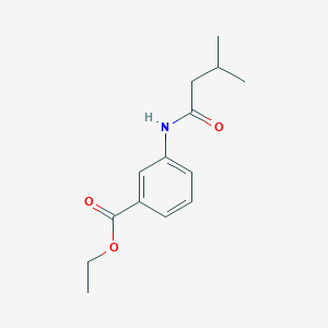molecular formula C14H19NO3 B310887 Ethyl 3-[(3-methylbutanoyl)amino]benzoate 