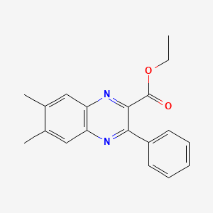3-Phenyl-6,7-dimethylquinoxaline-2-carboxylic acid ethyl ester