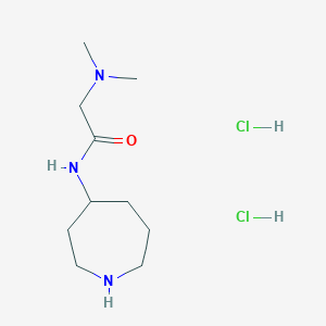 molecular formula C10H23Cl2N3O B3108913 N1-Azepan-4-yl-N2,N2-dimethylglycinamide dihydrochloride CAS No. 1693647-70-9