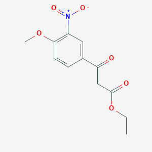 molecular formula C12H13NO6 B3108978 Ethyl 3-(4-methoxy-3-nitrophenyl)-3-oxopropanoate CAS No. 169739-78-0