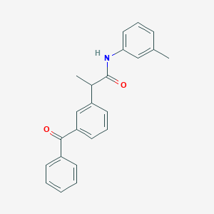 molecular formula C23H21NO2 B310898 2-(3-benzoylphenyl)-N-(3-methylphenyl)propanamide 