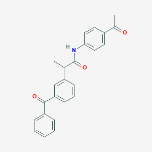 molecular formula C24H21NO3 B310901 N-(4-acetylphenyl)-2-(3-benzoylphenyl)propanamide 