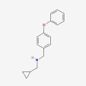 molecular formula C17H19NO B3109036 1-Cyclopropyl-N-[(4-phenoxyphenyl)methyl]methanamine CAS No. 169943-53-7
