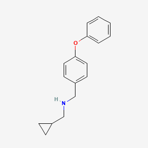 molecular formula C17H19NO B3109036 1-环丙基-N-[(4-苯氧基苯基)甲基]甲胺 CAS No. 169943-53-7