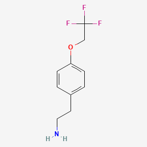 molecular formula C10H12F3NO B3109049 2-[4-(2,2,2-Trifluoroethoxy)phenyl]ethylamine CAS No. 170015-96-0