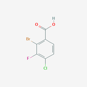 molecular formula C7H3BrClFO2 B3109084 2-溴-4-氯-3-氟苯甲酸 CAS No. 170108-06-2