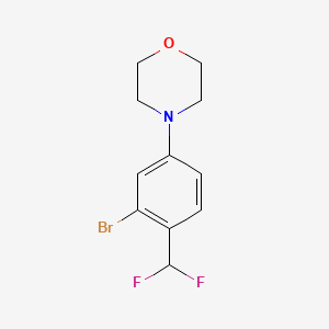molecular formula C11H12BrF2NO B3109146 4-(3-Bromo-4-(difluoromethyl)phenyl)morpholine CAS No. 1704074-08-7
