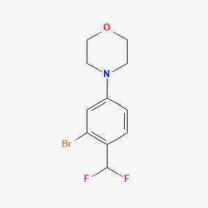 molecular formula C11H12BrF2NO B3109146 4-(3-溴-4-(二氟甲基)苯基)吗啉 CAS No. 1704074-08-7