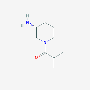 molecular formula C9H18N2O B3109156 (R)-1-(3-aminopiperidin-1-yl)-2-methylpropan-1-one CAS No. 1704966-08-4