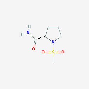 molecular formula C6H12N2O3S B3109188 1-(Methylsulfonyl)-L-prolinamide CAS No. 1706429-89-1