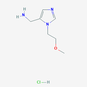 molecular formula C7H14ClN3O B3109209 [1-(2-Methoxyethyl)-1H-imidazol-5-yl]methanamine hydrochloride CAS No. 1707369-72-9