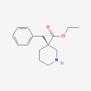 molecular formula C15H21NO2 B3109237 ethyl (S)-3-benzylpiperidine-3-carboxylate CAS No. 170844-45-8