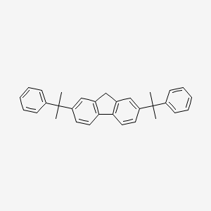 molecular formula C31H30 B3109256 2,7-Bis(2-phenylpropan-2-yl)-9H-fluorene CAS No. 170919-47-8