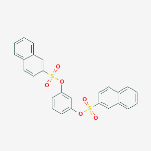 molecular formula C26H18O6S2 B310927 3-[(2-Naphthylsulfonyl)oxy]phenyl 2-naphthalenesulfonate 