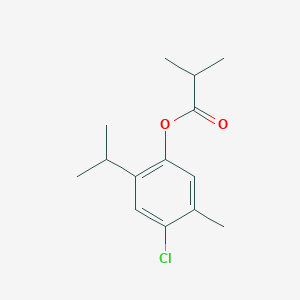 molecular formula C14H19ClO2 B310928 4-Chloro-2-isopropyl-5-methylphenyl 2-methylpropanoate 