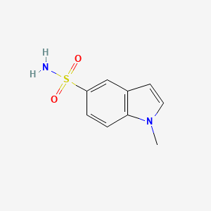 molecular formula C9H10N2O2S B3109348 1-Methyl-1H-indole-5-sulfonic acid amide CAS No. 171967-54-7