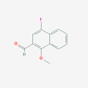 molecular formula C12H9FO2 B3109355 4-Fluoro-1-methoxy-2-naphthaldehyde CAS No. 172033-83-9